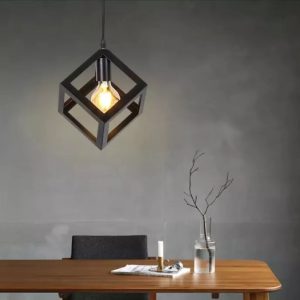 New Square Cube Hanging Light , Ceiling Light , Ceiling Lamp, Pendant Lamp, Pendant Light For Home, Office, TV Lounge, Bed Room, Led Light, Led Bulb, Filament Bulb (BULB NOT INCLUDED)